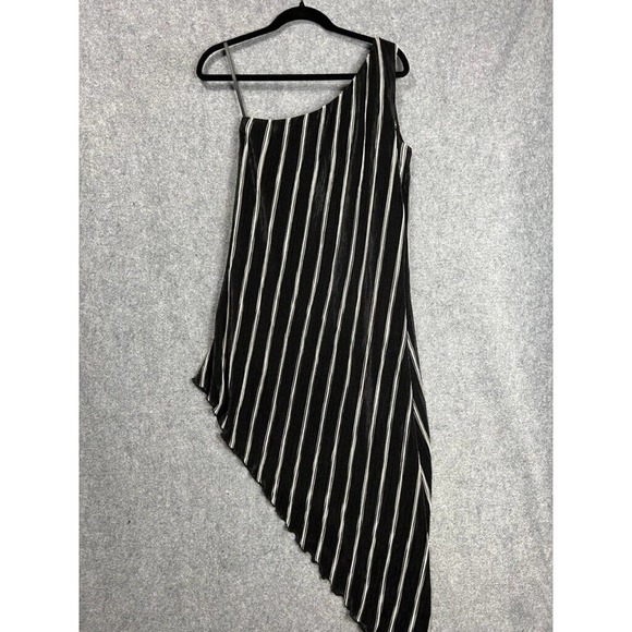 House of Harlow 1960 X Revolve Dress Women Small Black One shoulder asymmetrical - Picture 2 of 9